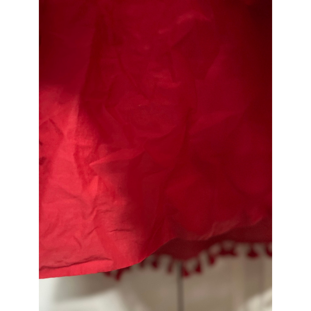 EUC Women's Talbots Red Tiered Tassel Mini Skirt L - Picture 6 of 10